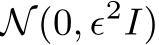  N(0, ϵ2I)