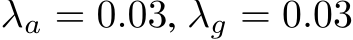  λa = 0.03, λg = 0.03