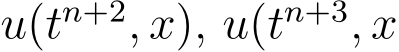 u(tn+2, x), u(tn+3, x