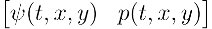 �ψ(t, x, y) p(t, x, y)�