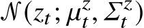  N(zt; µzt, Σzt )