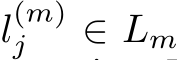 l(m)j ∈ Lm
