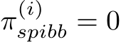  π(i)spibb = 0