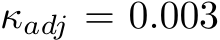 κadj = 0.003