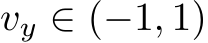  vy ∈ (−1, 1)