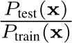 Ptest(x)Ptrain(x)