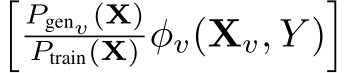 � Pgenv (X)Ptrain(X) φv(Xv, Y )�