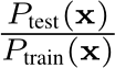 Ptest(x)Ptrain(x)