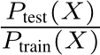 Ptest(X)Ptrain(X)