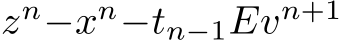  zn−xn−tn−1Evn+1