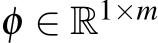  φ ∈ R1×m