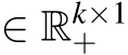  ∈ Rk×1+