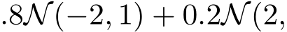 .8N(−2, 1) + 0.2N(2,