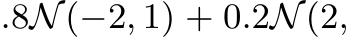 .8N(−2, 1) + 0.2N(2,