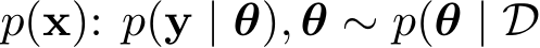 p(x): p(y | θ), θ ∼ p(θ | D