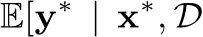  E[y∗ | x∗, D