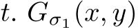  t. Gσ1(x, y)