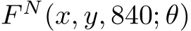 F N(x, y, 840; θ)