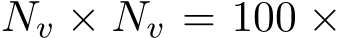  Nv × Nv = 100 ×