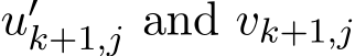  u′k+1,j and vk+1,j