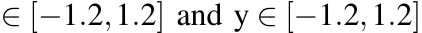  ∈ [−1.2,1.2] and y ∈ [−1.2,1.2]