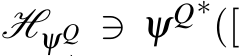  HψQ ∋ ψQ∗([