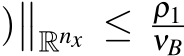 )��Rnx ≤ ρ1νB