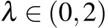 λ ∈ (0,2)