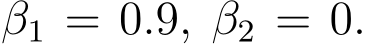  β1 = 0.9, β2 = 0.