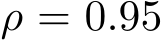  ρ = 0.95