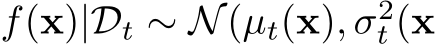  f(x)|Dt ∼ N(µt(x), σ2t (x