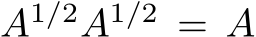  A1/2A1/2 = A