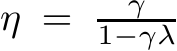  η = γ1−γλ