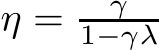  η = γ1−γλ