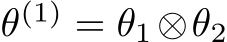  θ(1) = θ1⊗θ2