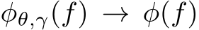  φθ,γ(f) → φ(f)