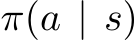  π(a | s)