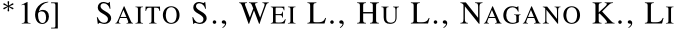 ∗16] SAITO S., WEI L., HU L., NAGANO K., LI