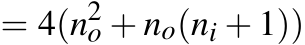  = 4(n2o + no(ni + 1))