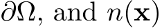  ∂Ω, and n(x)