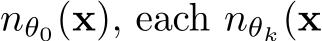  nθ0(x), each nθk(x