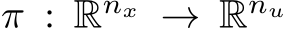  π : Rnx → Rnu