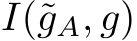  I(˜gA, g)