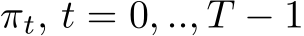  πt, t = 0, .., T − 1