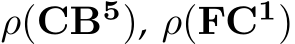  ρ(CB5), ρ(FC1)