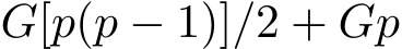  G[p(p − 1)]/2 + Gp