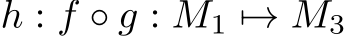  h : f ◦ g : M1 �→ M3