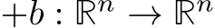 +b : Rn → Rn 