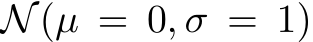  N(µ = 0, σ = 1)