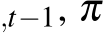 ,t−1, π